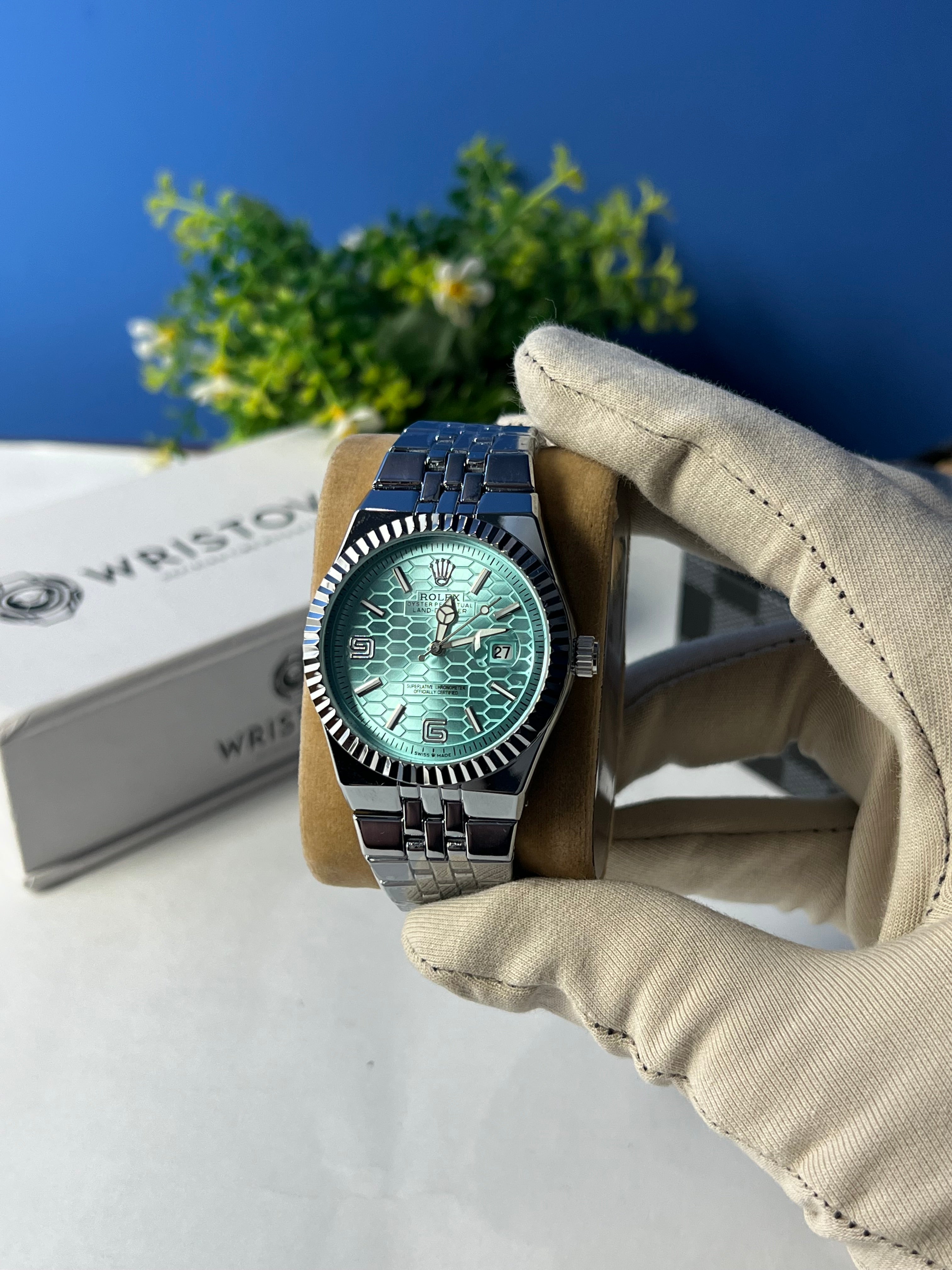 Rolex Ice blue Oyster Perpetual Land-Dweller