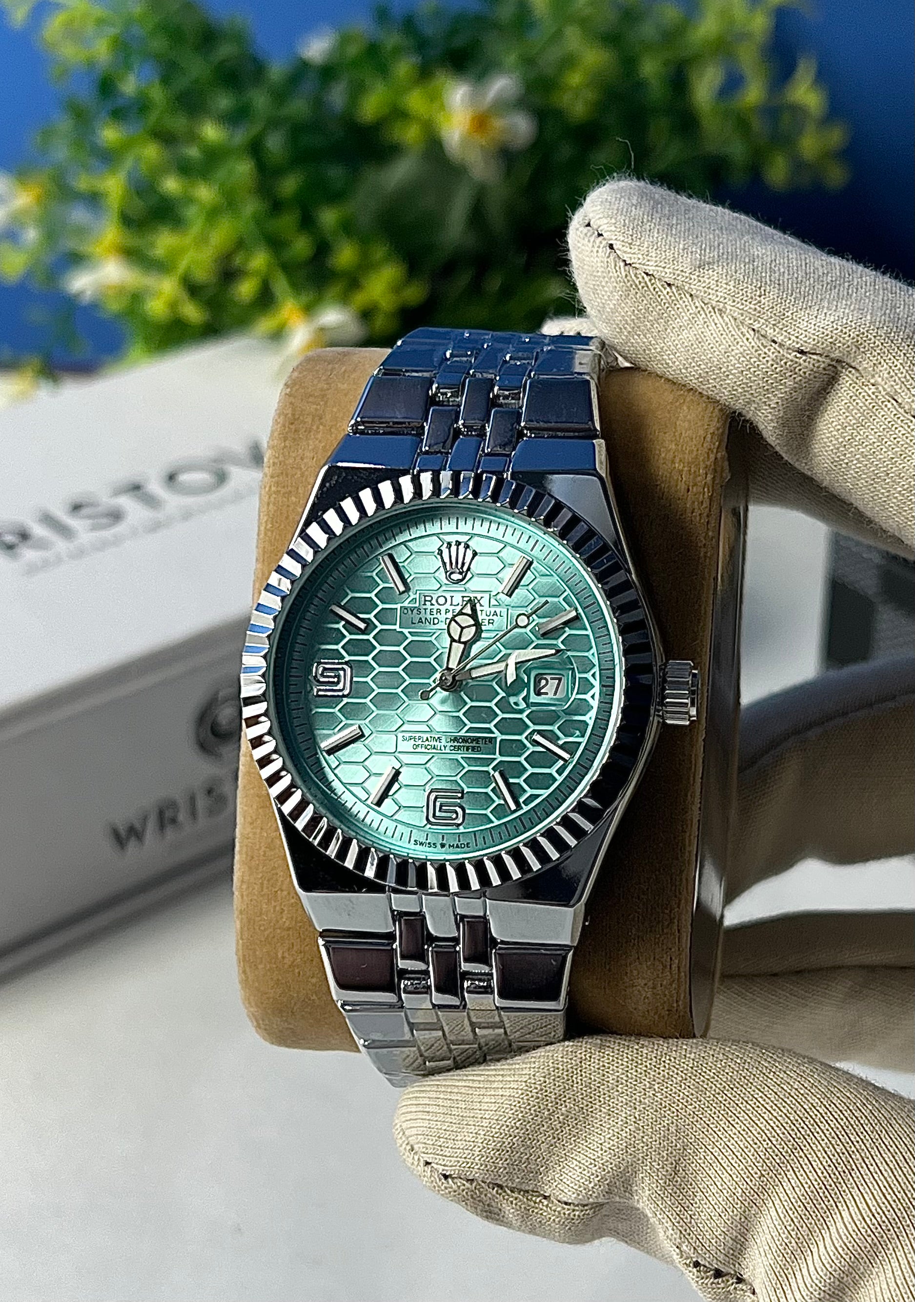 Rolex Ice blue Oyster Perpetual Land-Dweller