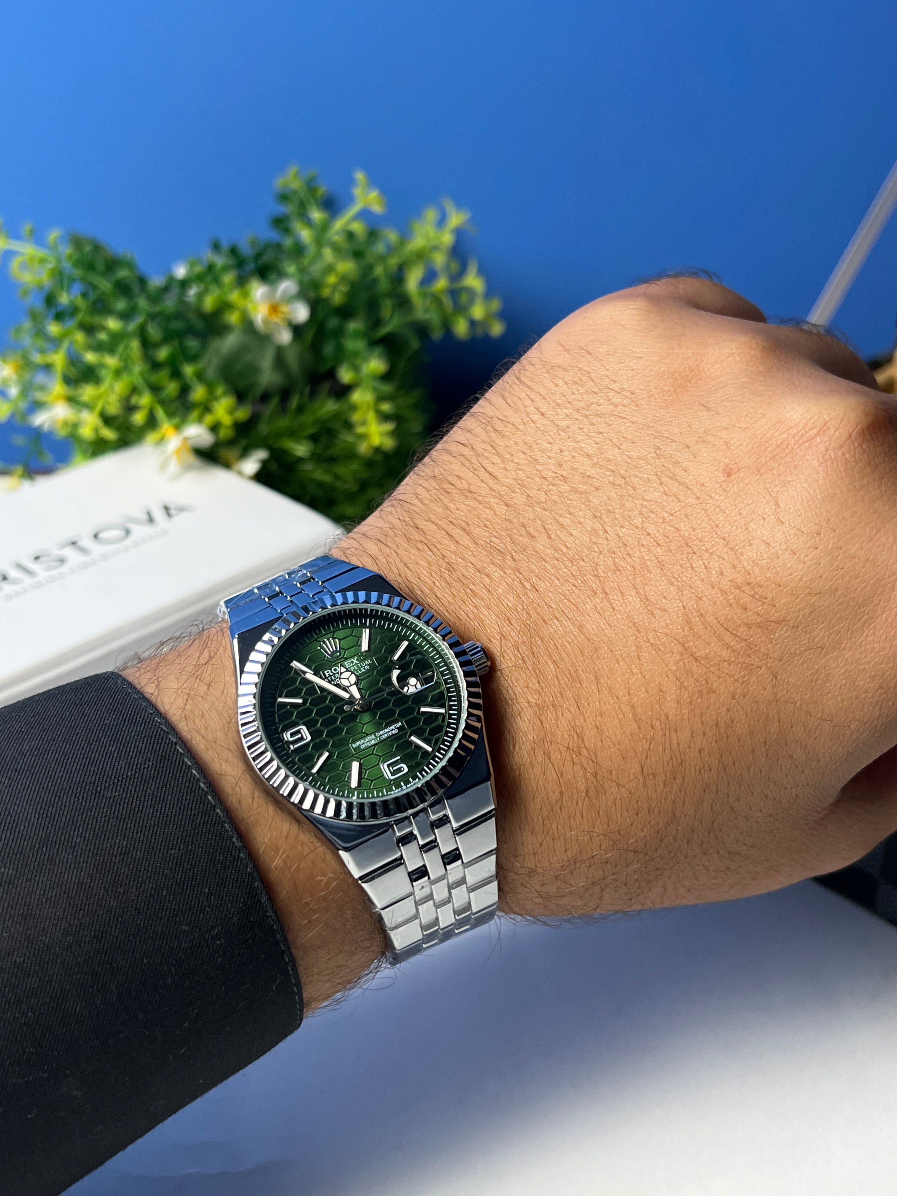 Rolex Land-Dweller with a green dial