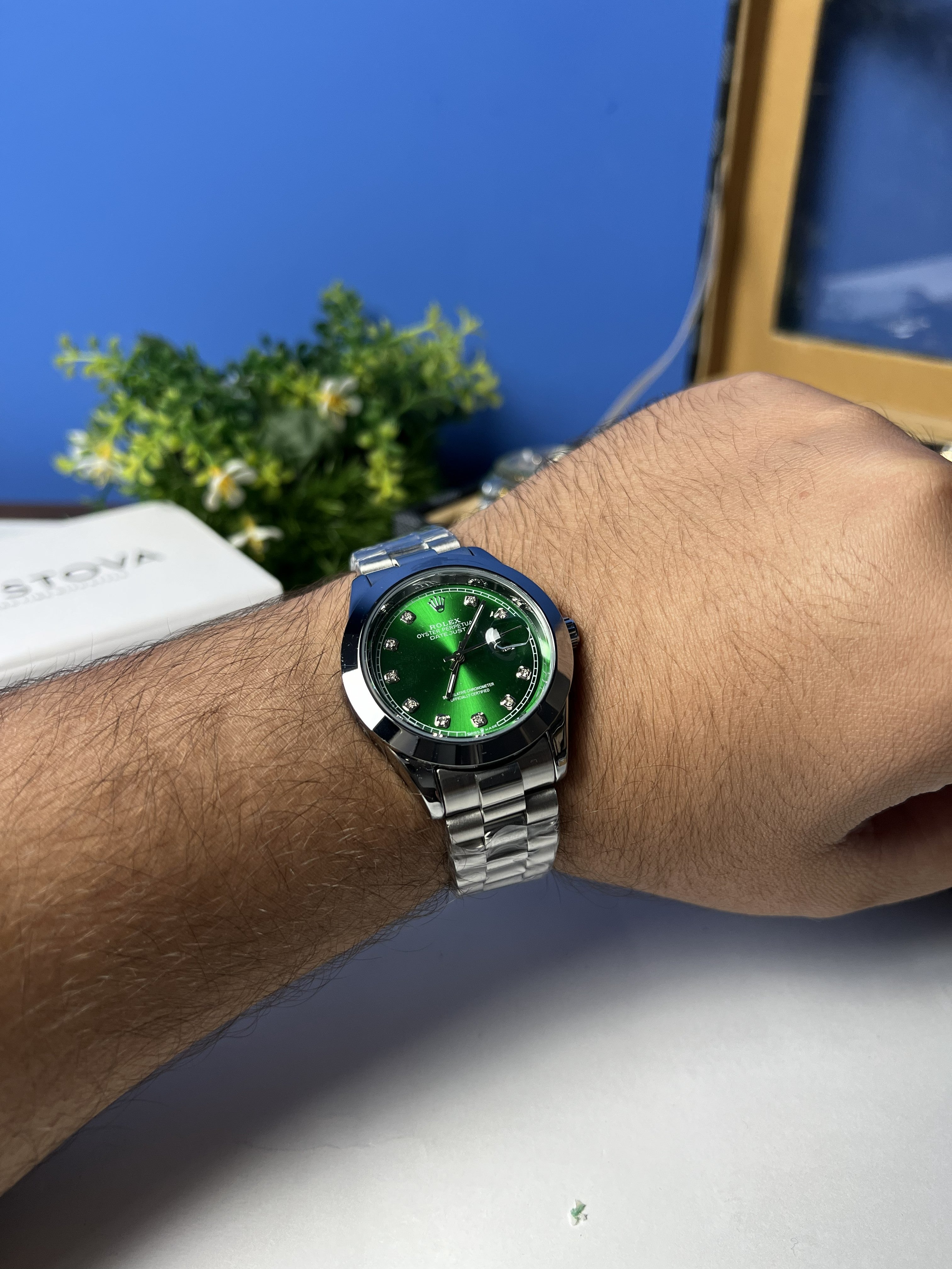 Rolex Oyster Green Dail Watch