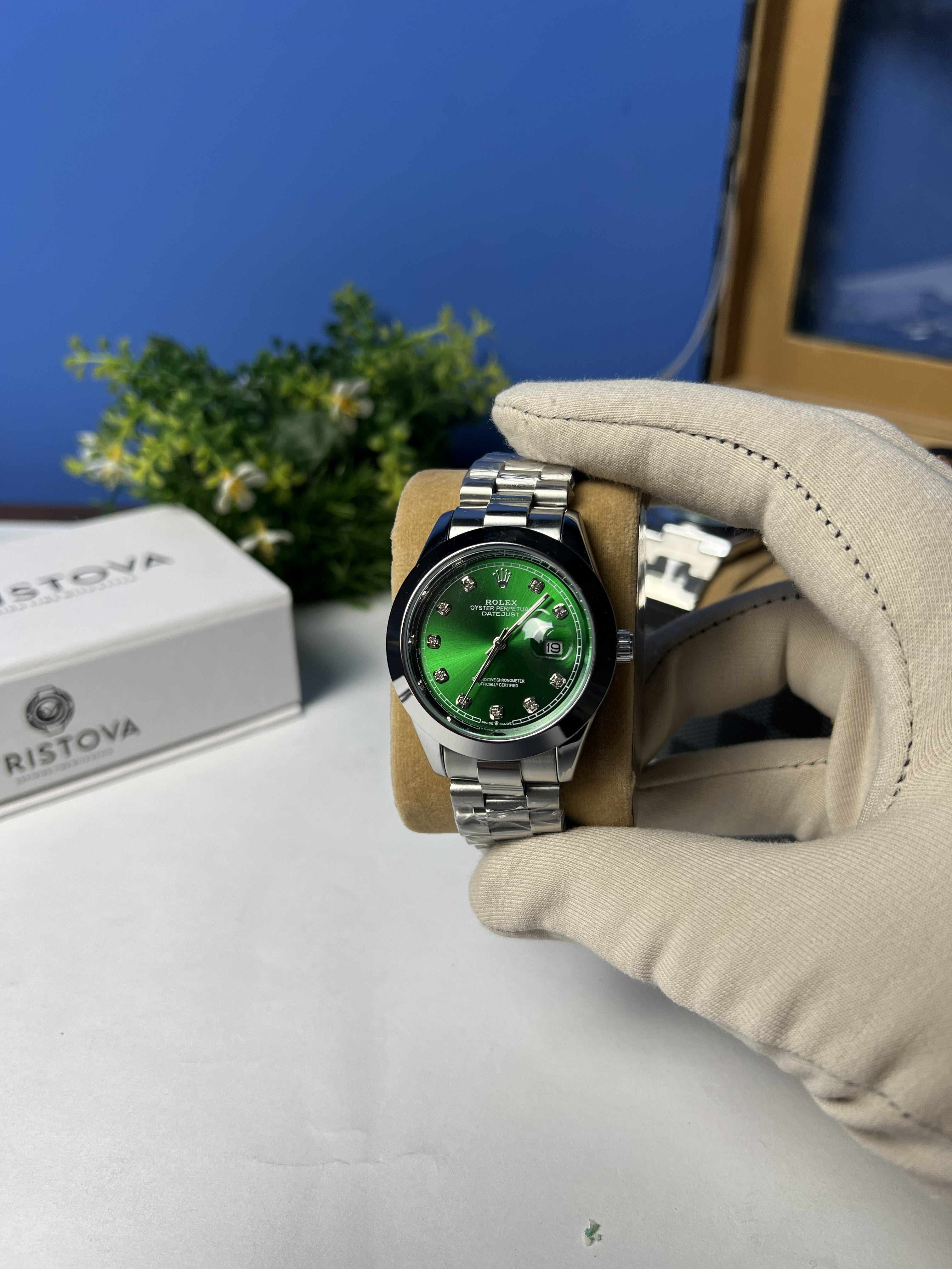 Rolex Oyster Green Dail Watch